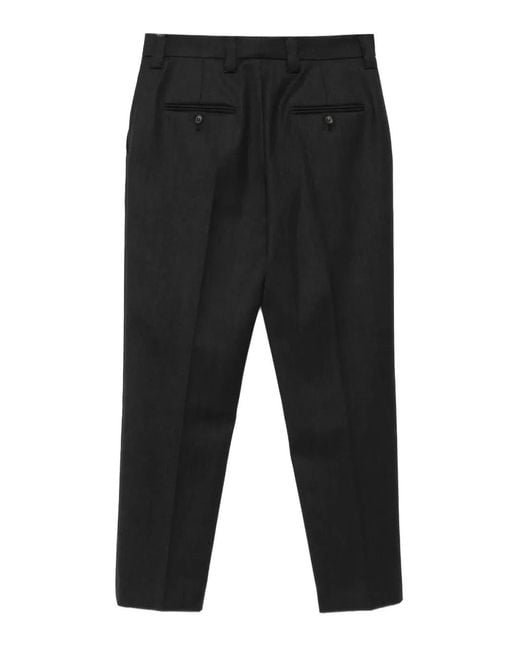 Prada Black Gabardine Straight Pants