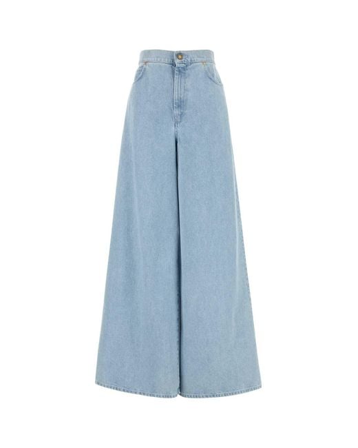 Max Mara Blue Denim Affari Wide-Leg Jeans
