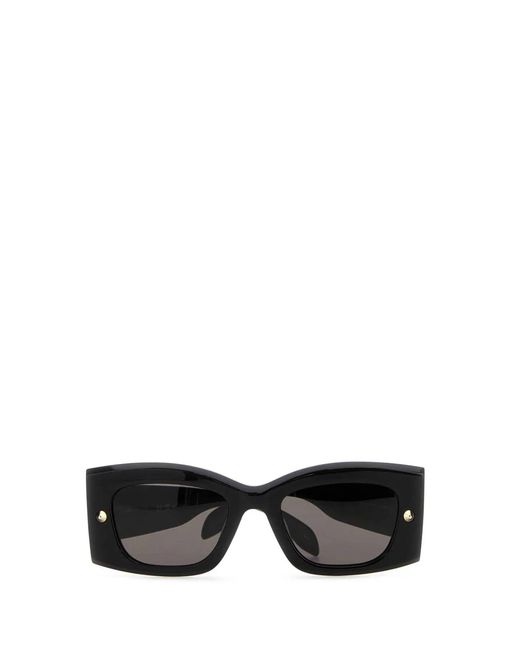 McQueen Black Acetate Sunglasses
