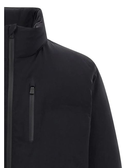 Herno Blue New Impact High-Neck Short Down Jacket for men