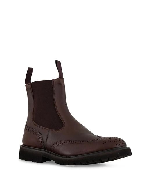 Tricker's Brown Leather Boots for men