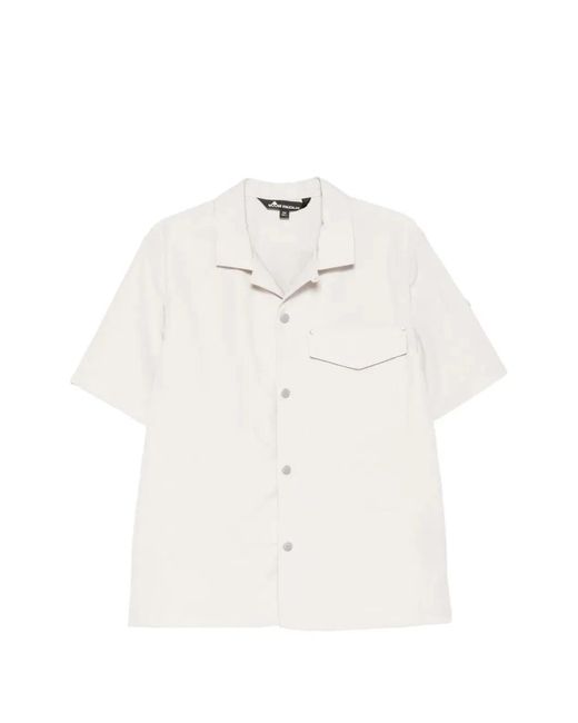Moose Knuckles White Charlesbourg Short-Sleeve Shirt for men