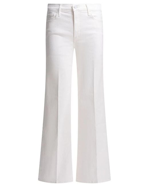Mother White "The Twister Sneak" Jeans