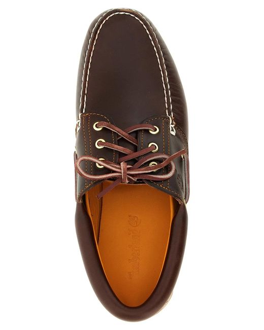 Timberland Brown 3-Eye Lug' Boat Shoe for men