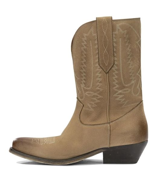 Golden Goose Deluxe Brand Brown "Wish Star" Cowboy Ankle Boots