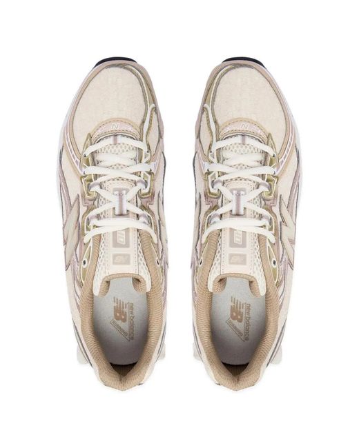 New Balance White Synthetic Mesh Sneakers