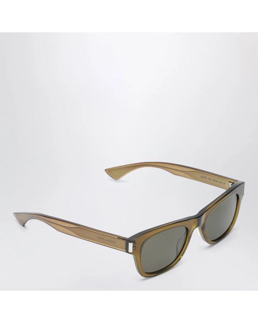 Saint Laurent Green Rectangular Sunglasses