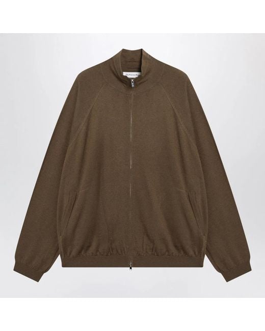 Frankie Shop Brown Baxe Knit Sports Jacket