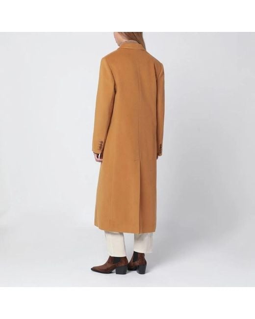 Isabel Marant Brown Camel Wool Blend Coat