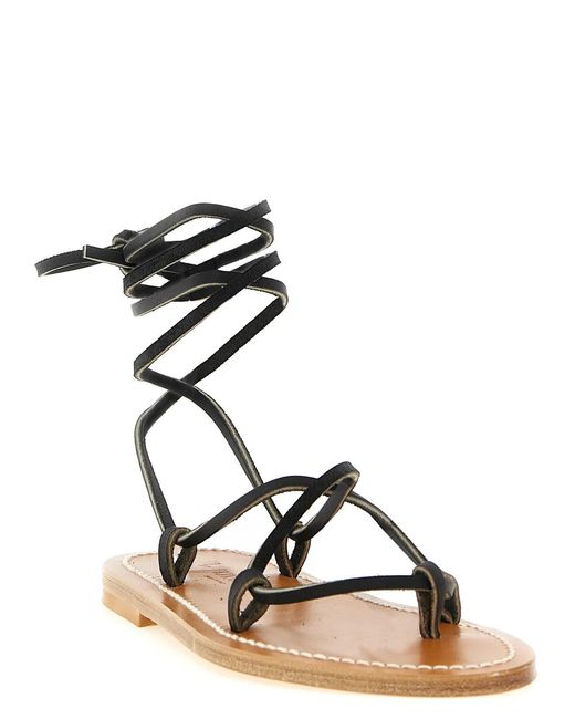 K. Jacques Black 'Bikini' Sandals
