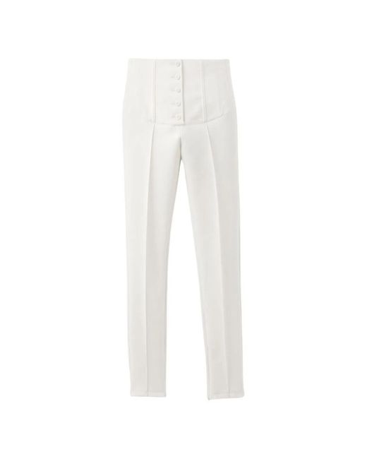 Jacquemus White Le Pantalon Arlesien Wool Blend Trousers