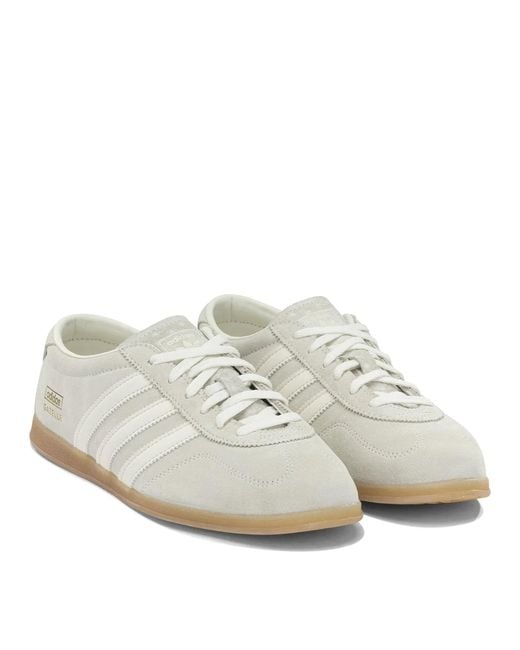 Adidas Originals White Gazelle Lo Pro Leather Synthetic Leather Rubber Sneakers