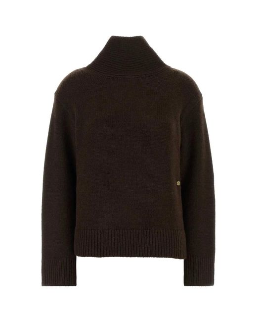 Ganni Black Wool Blend Sweater