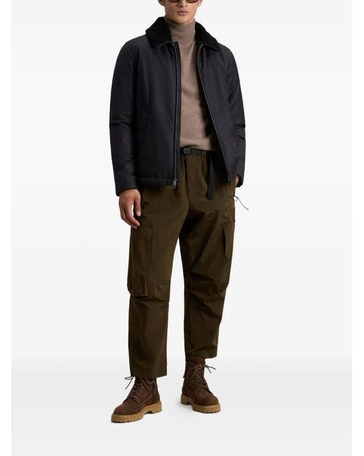 Woolrich Black Wool Silk Jacket for men