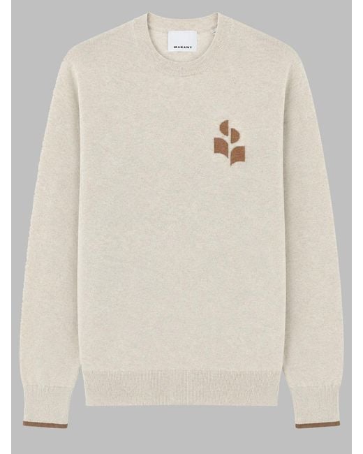 Isabel Marant Natural Maglia "Antea" Con Logo for men