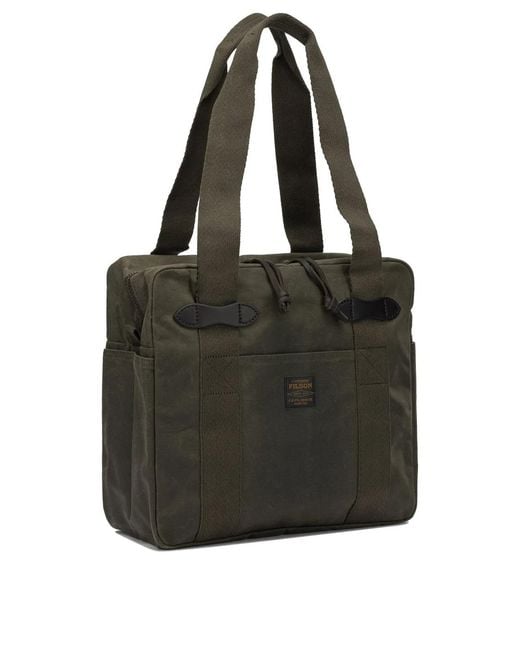 Filson Black "Tin Cloth" Medium Shoulder Bag for men