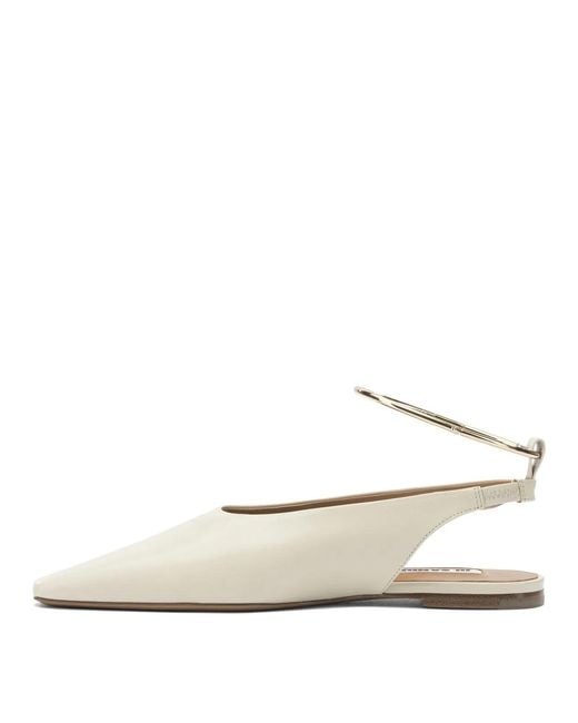 Jil Sander White Ballet Slingbacks