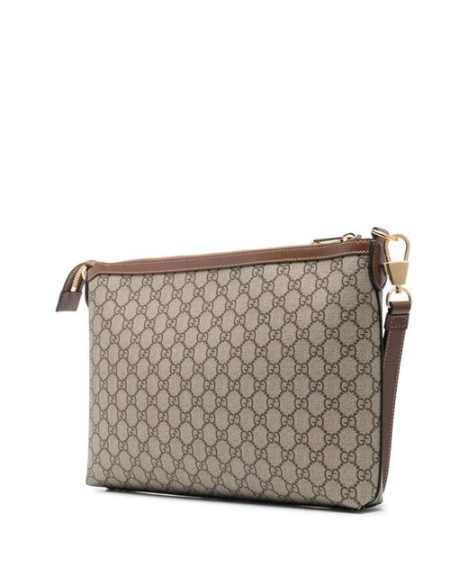 Gucci Gray Canvas Shoulder Bag for men