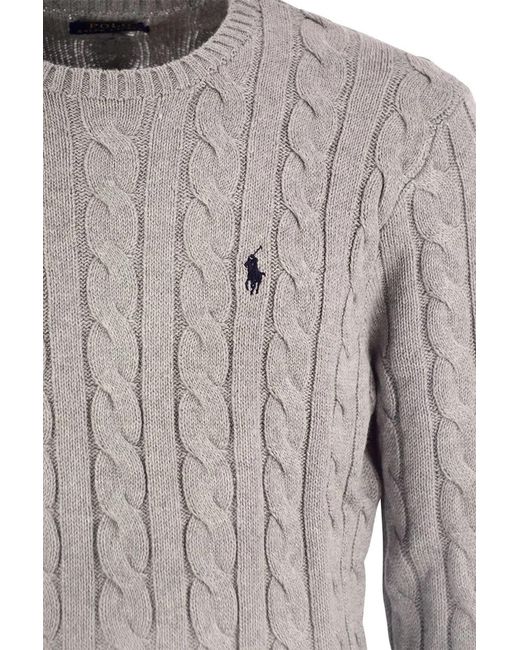 Polo Ralph Lauren Gray Plaited Cotton Jersey for men