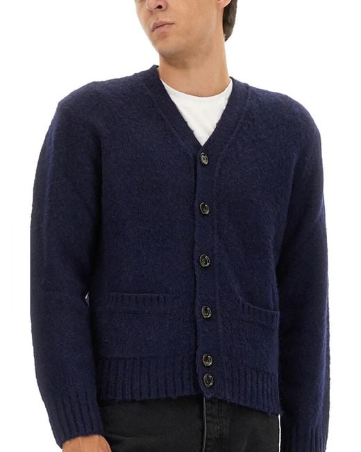 Aspesi Blue Cardigan for men