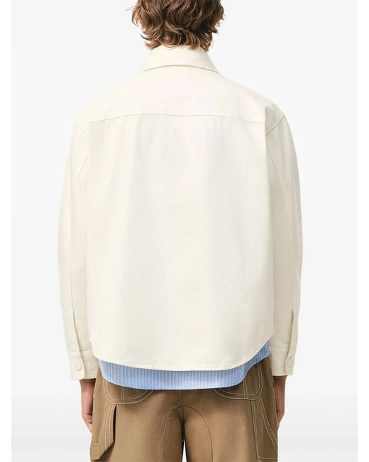 AMI White Overshirt With Knitted for men