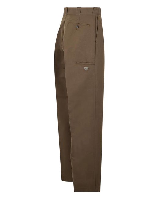 Prada Brown Canvas Pant for men