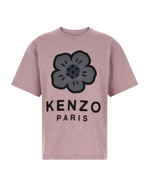 KENZO Pink Cotton T-Shirt for men