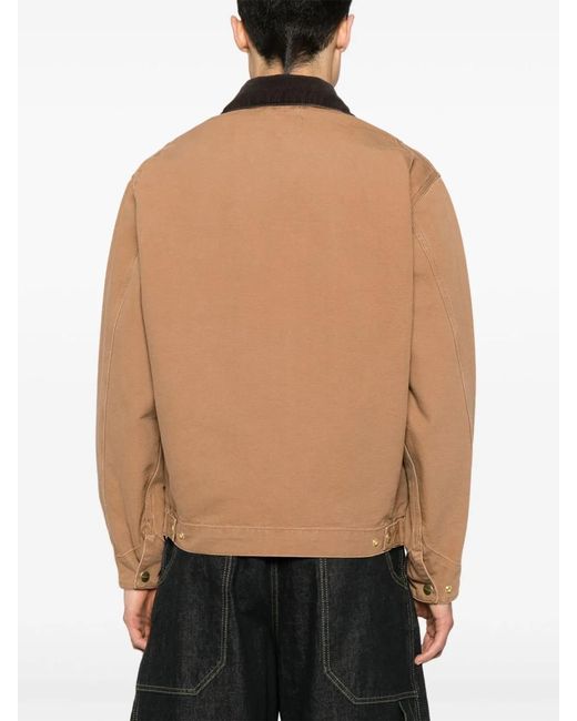 Carhartt Brown Washed Organic Dearborn Canvas Jacket