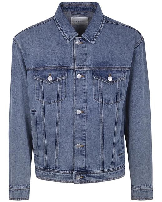 Les Deux Blue "Rally" Ice Denim Jacket for men
