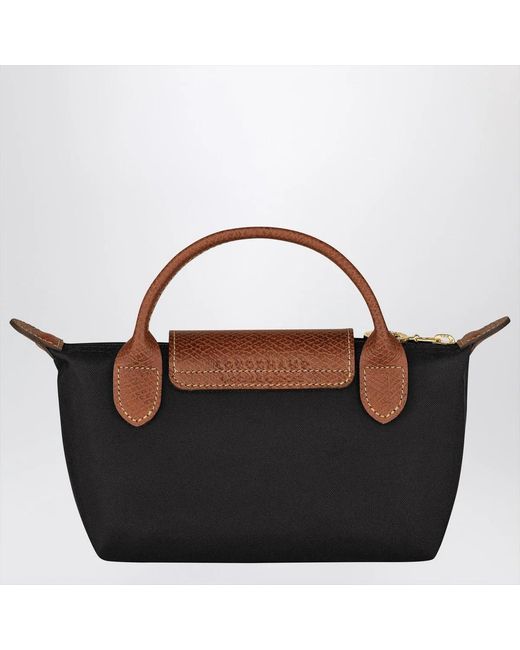 Longchamp Black Le Pliage Original Clutch Bag