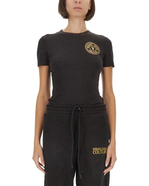 Versace Jeans Couture Black T-Shirt With Logo