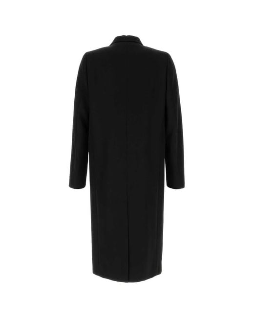 Prada Black Wool Overcoat for men