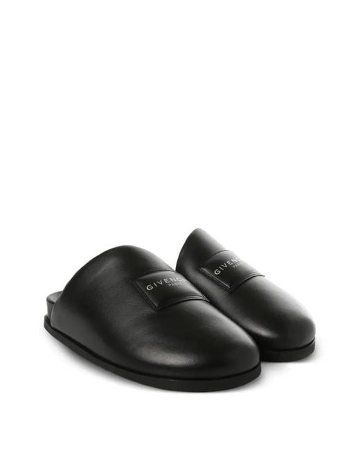 Givenchy Black Lamb Leather Mules