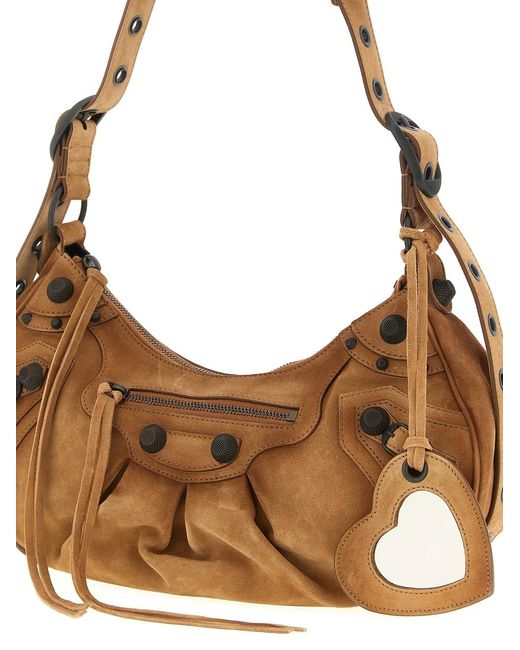 Balenciaga Brown 'Le Cagole S' Shoulder Bag