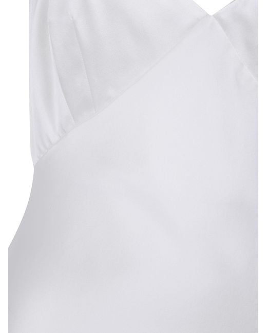 Max Mara White "Maroso" Silk Dress