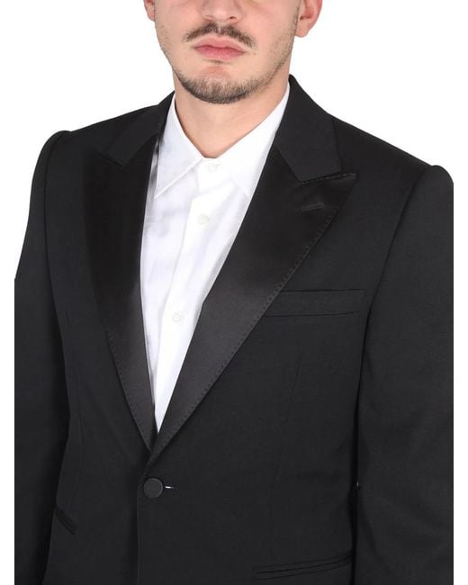 McQueen Black Single-Breasted Suit Jacket for men