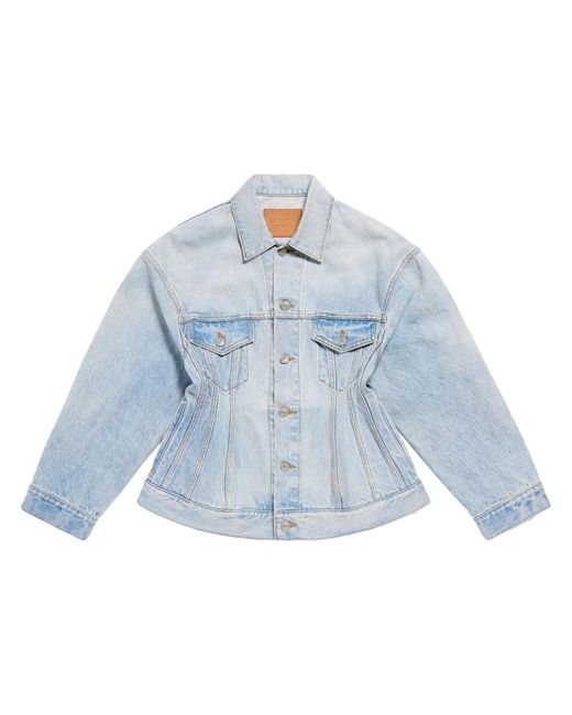 Balenciaga Blue Hourglass Denim Jacket