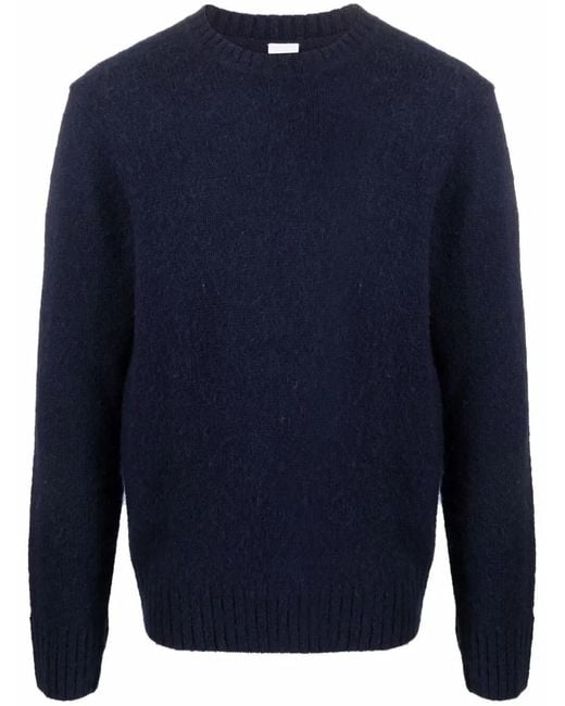 Aspesi Blue "Classic" Round Neck Sweater for men