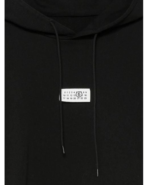 MM6 by Maison Margiela Black Cotton Hoodie for men