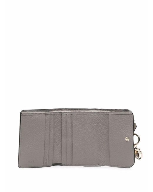 Chloé Gray Small Alphabet Trifold Wallet