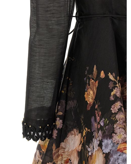 Zimmermann Black 'Vaillant Embellish' Dress