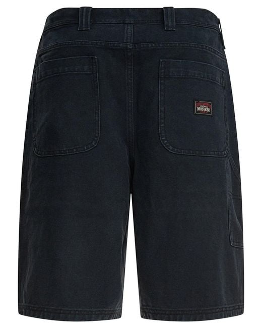 Stussy Blue Stussy Cotton Shorts for men