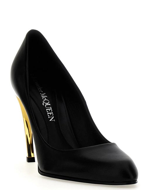 McQueen Black 'Armadillo' Pumps