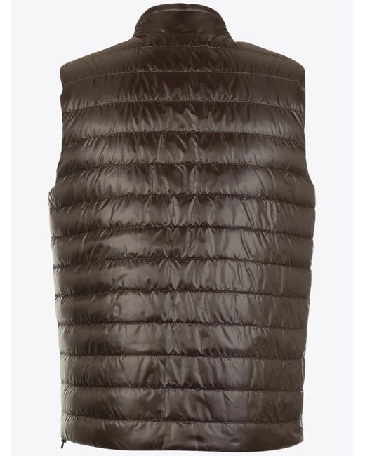Herno Brown Polyamide Reversible Gilet for men
