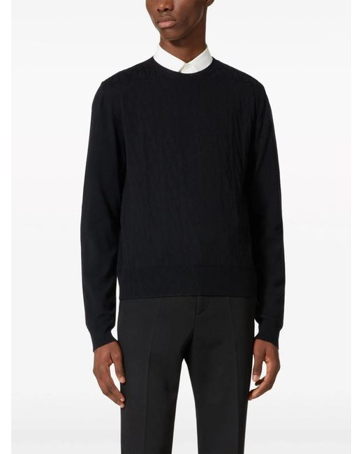 Valentino Garavani Black Wool Sweater for men