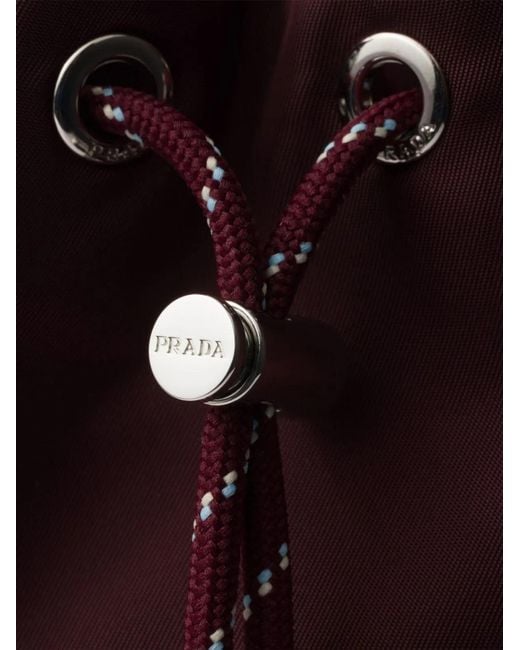 Prada Purple Speedrock Re-Nylon And Leather Pouch for men