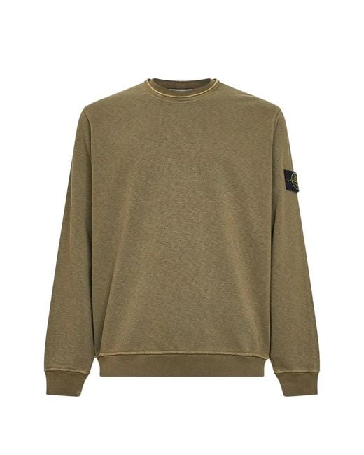 Stone Island Green Crewneck Sweatshirt for men