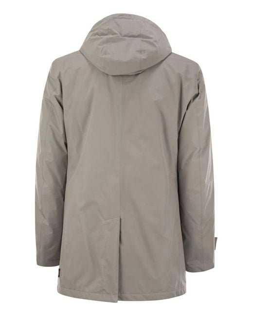 Herno Gray Laminar 2-Layer Goretex Coat for men
