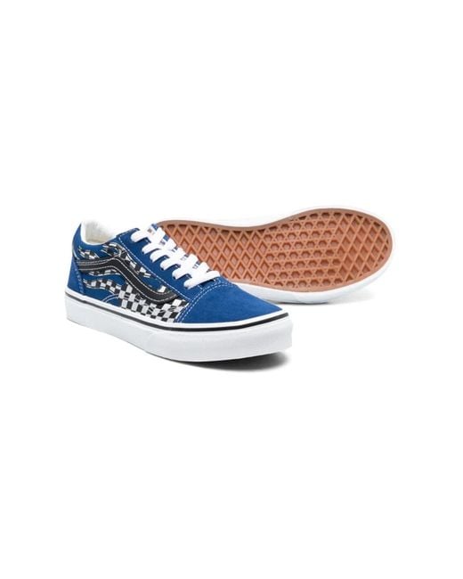 Vans Blue Old Skool Reflect Check