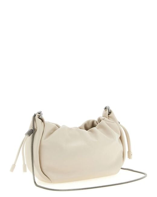 Brunello Cucinelli Natural 'Bucket Mellow' Mini Crossbody Bag
